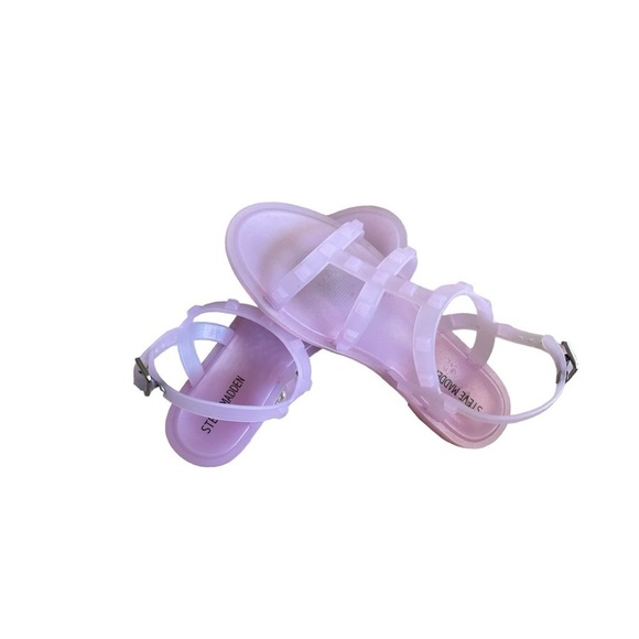 Steve Madden Girls Pink Jellies Sandals Size 2 - Picture 3 of 5